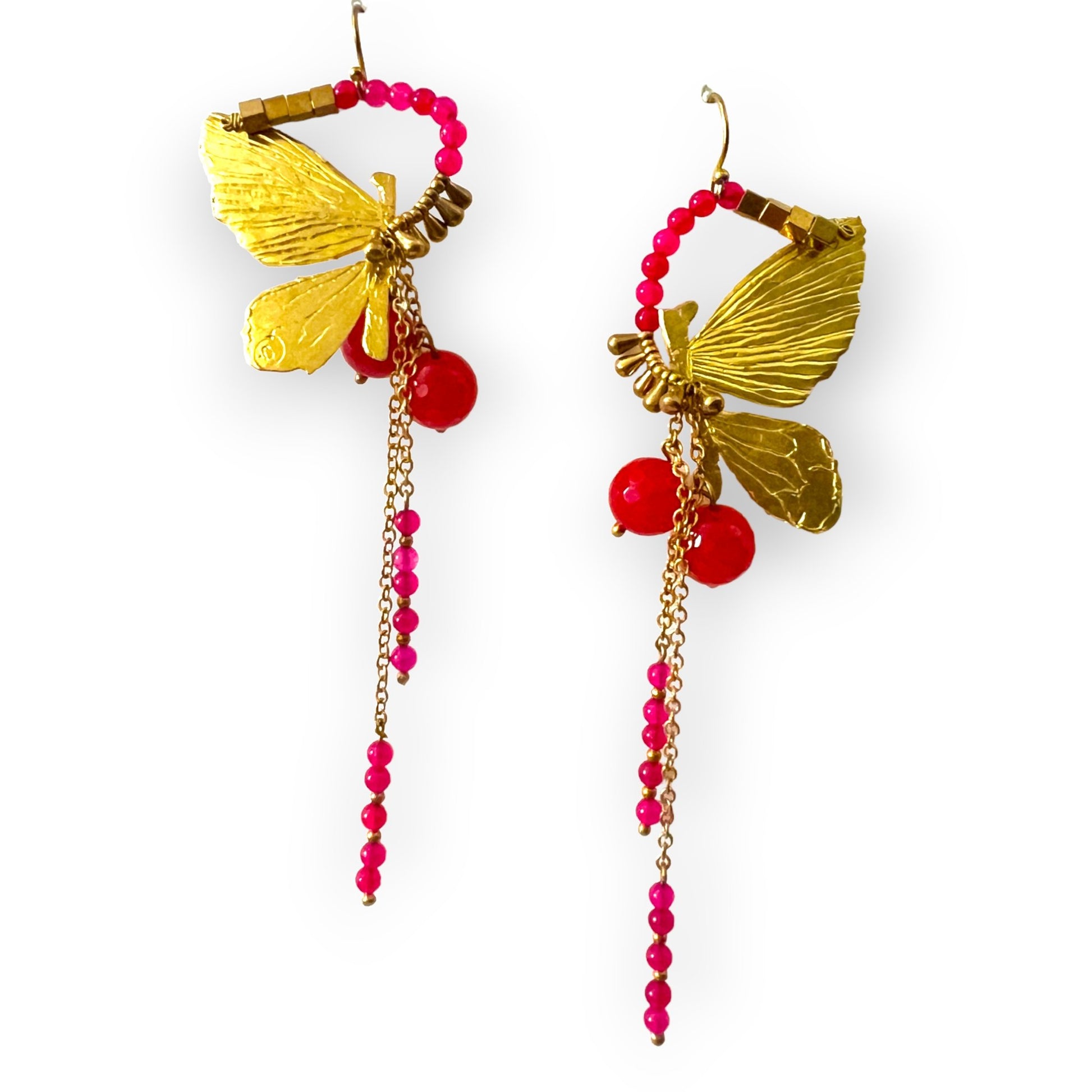 Butterfly flight of fancy dangling statement earrings - Sundara Joon