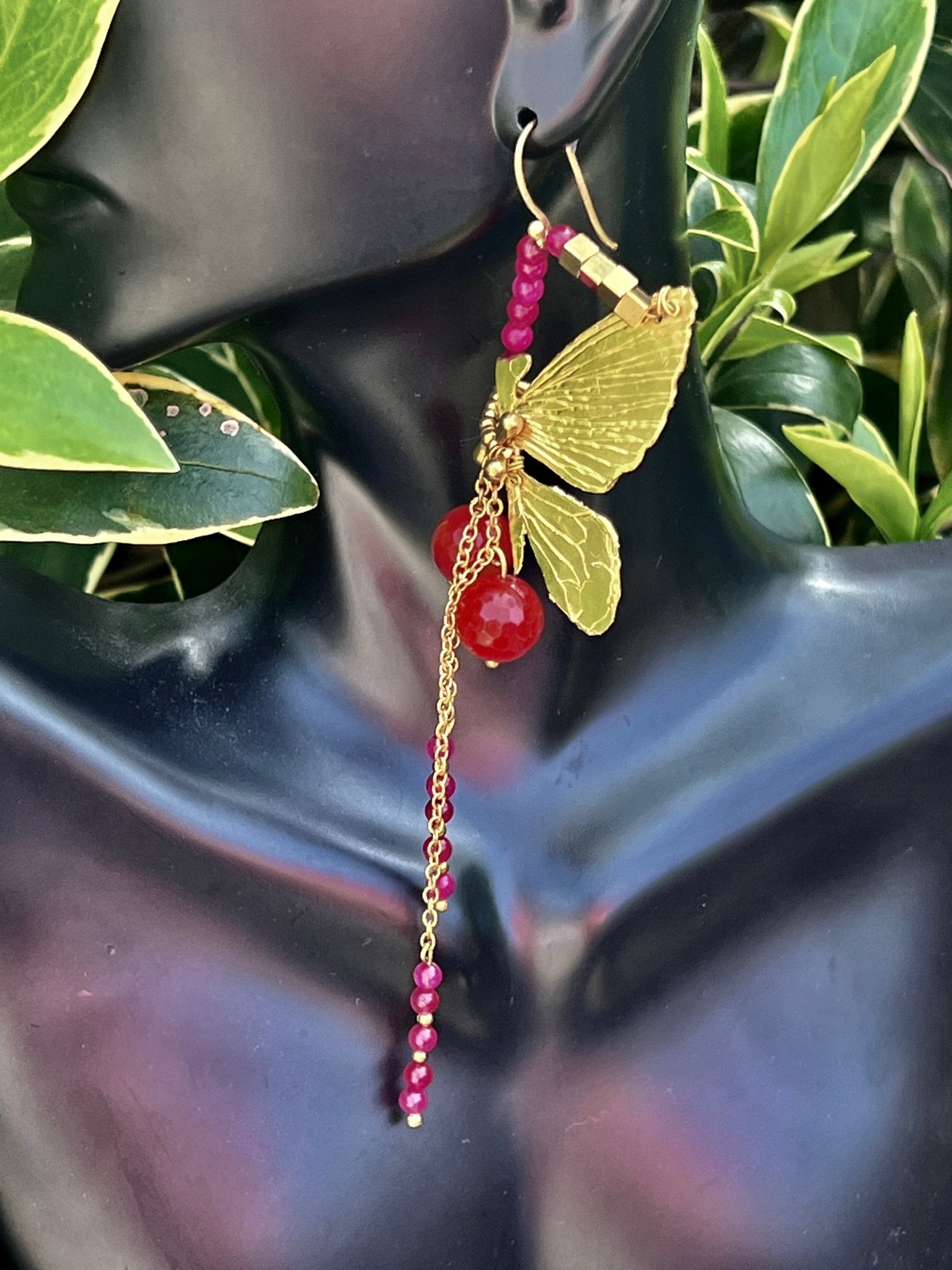 Butterfly flight of fancy dangling statement earrings - Sundara Joon