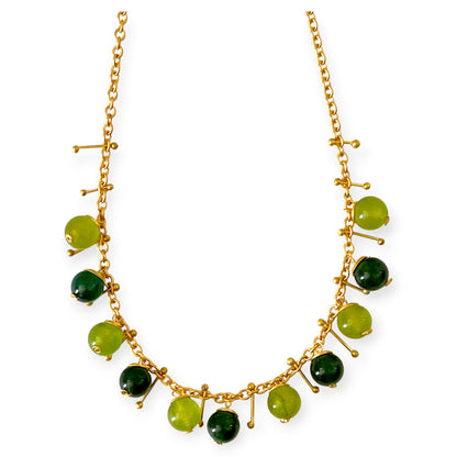 Chain necklace with colorful suspended gemstones - Sundara Joon