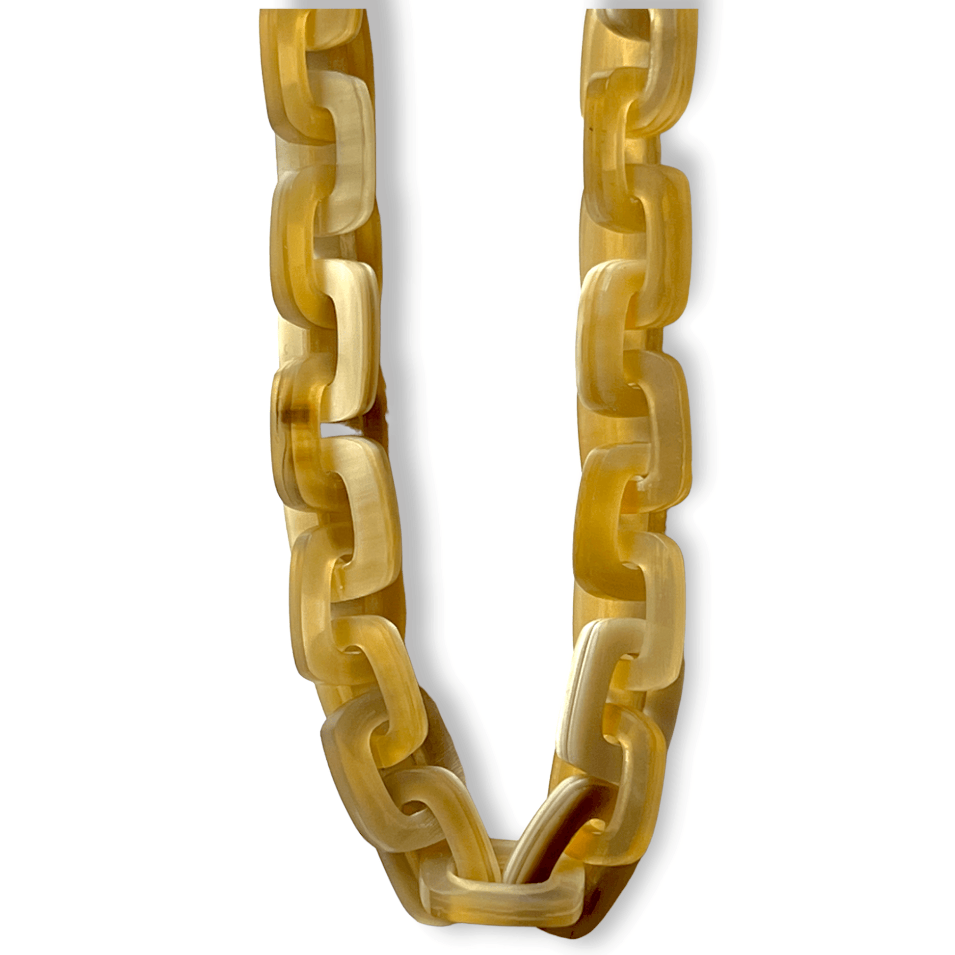 Chainlink horn necklace with stubby square linksSundara Joon