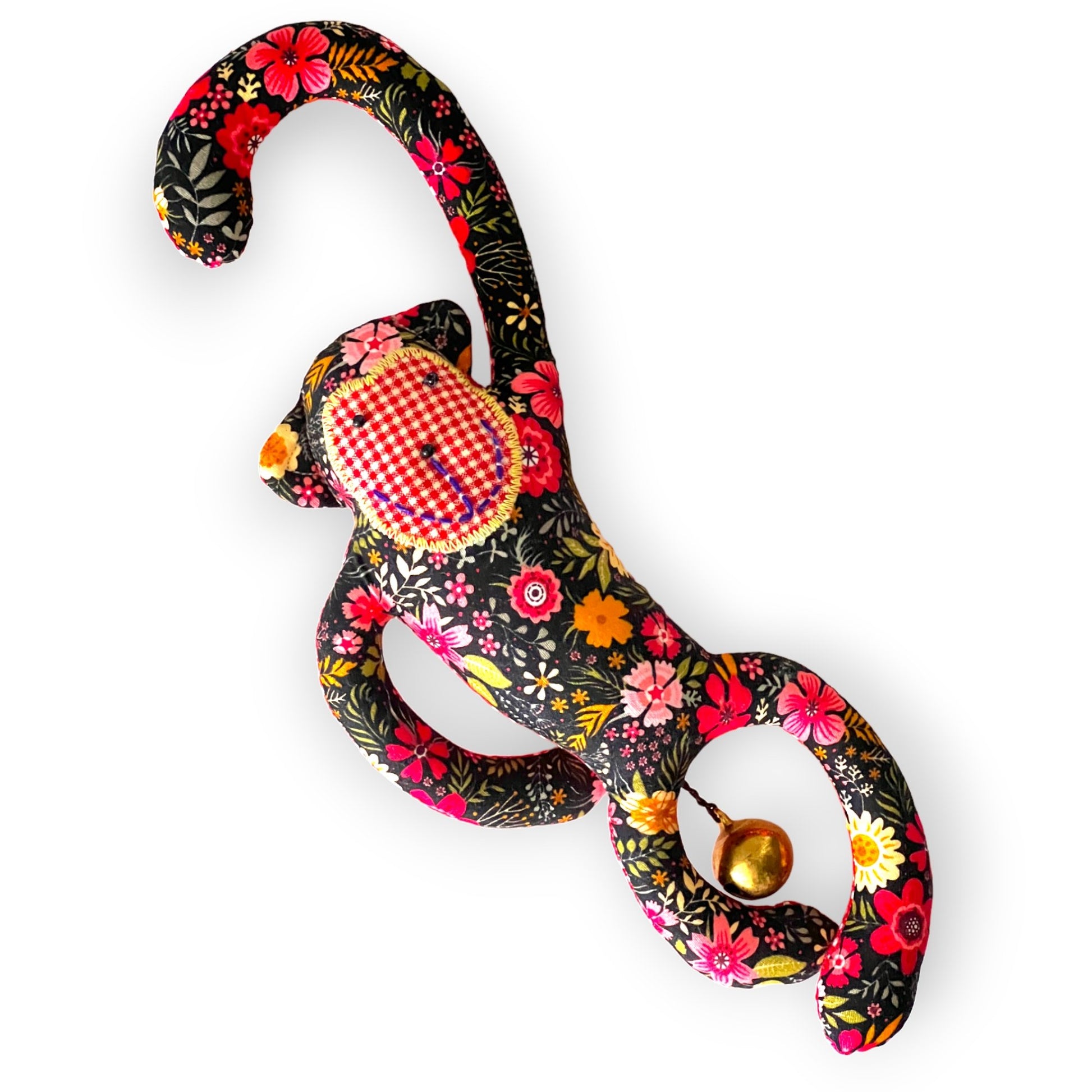 Cheeky monkey fabric door jewelry with bell - Sundara Joon