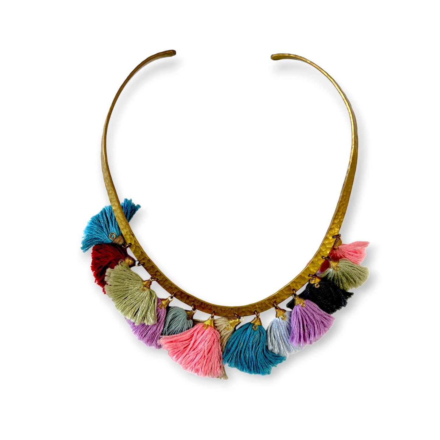 Choker necklace with colored tassels - Sundara Joon