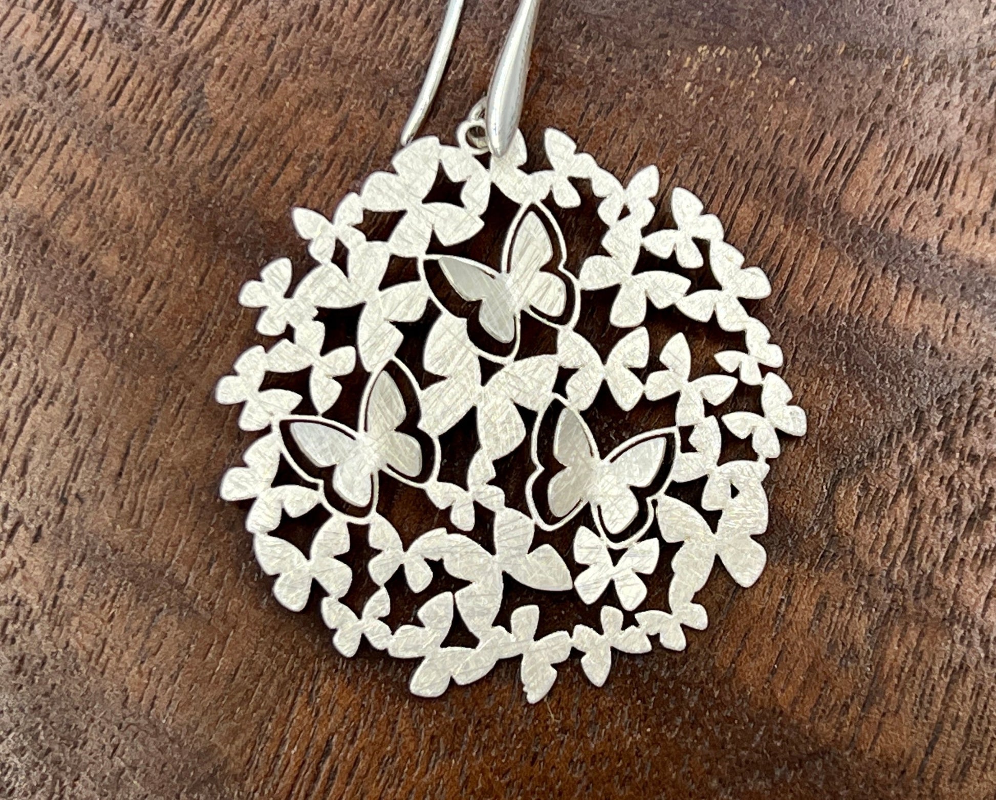 Cluster of butterflies circular drop statement earrings - Sundara Joon