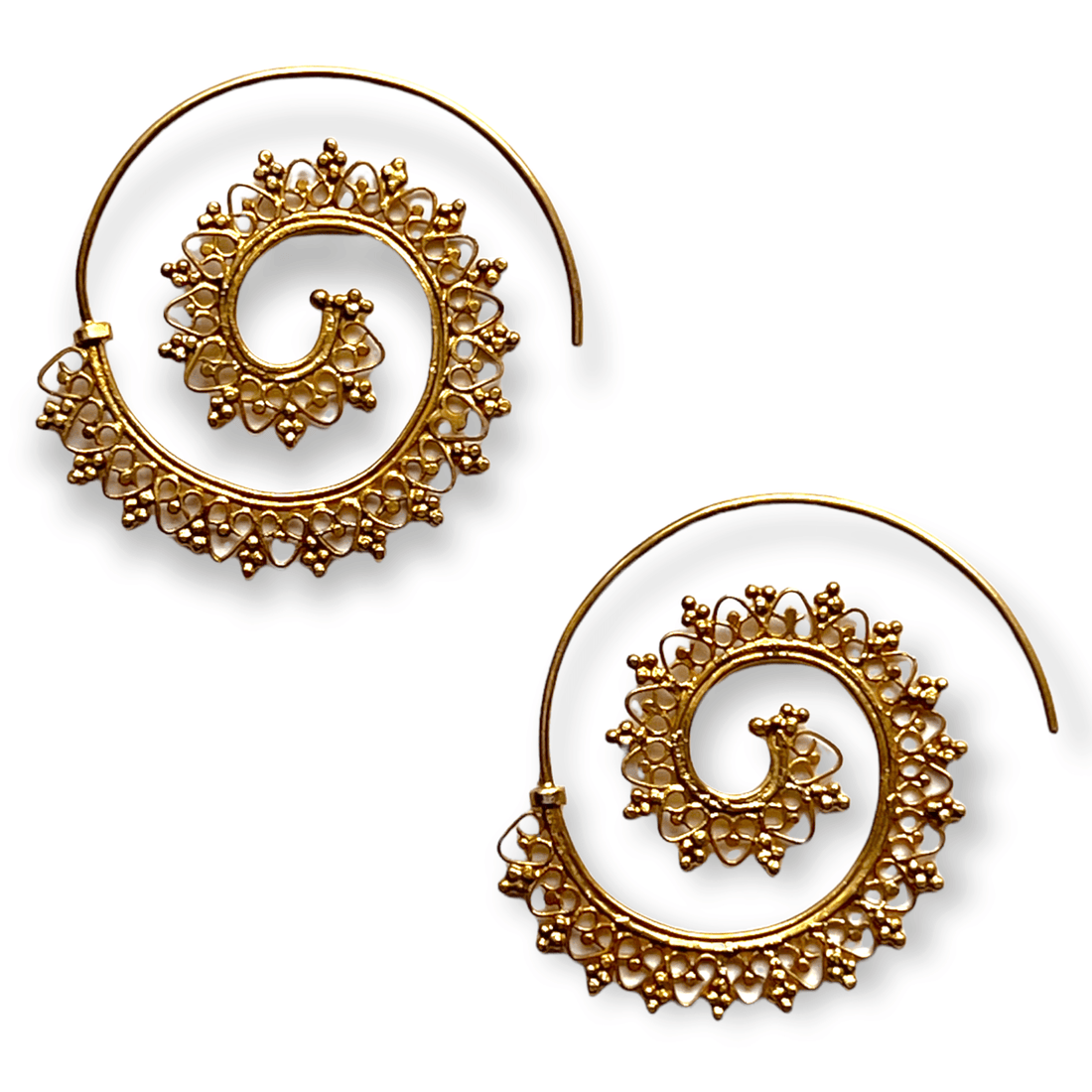 Coiled beauty filigree drop statement earrings - Sundara Joon
