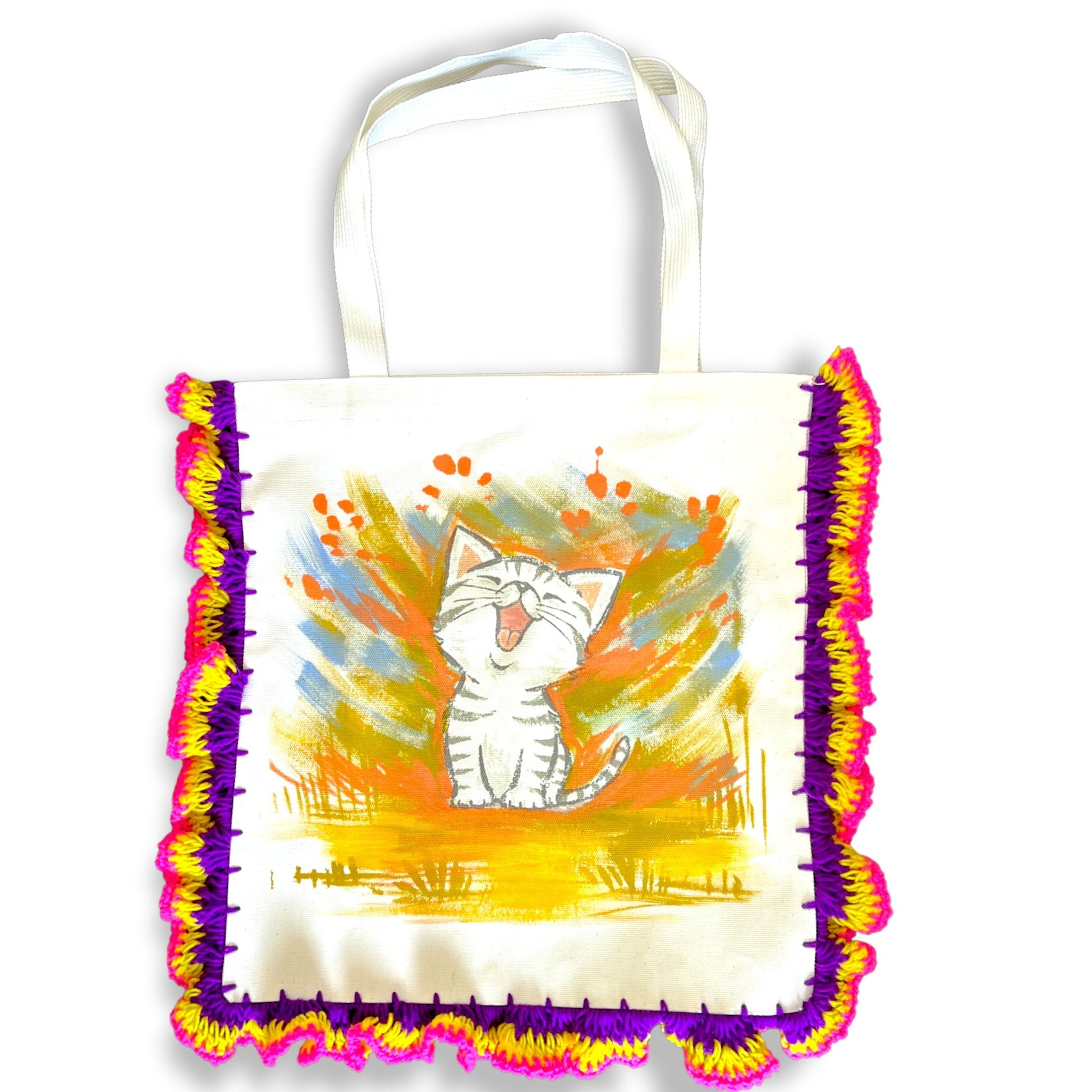 Colorful characters cotton canvas bag - Sundara Joon