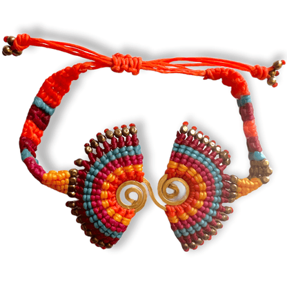 Colorful double swirl tribal pattern bracelet - Sundara Joon