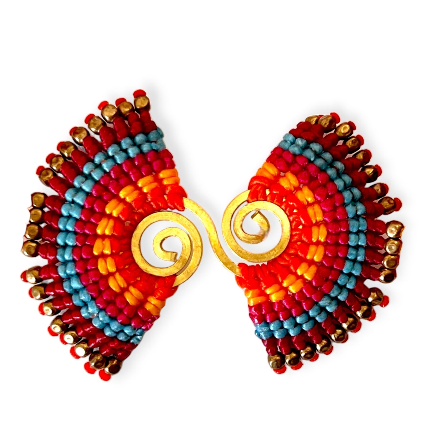 Colorful double swirl tribal pattern bracelet - Sundara Joon