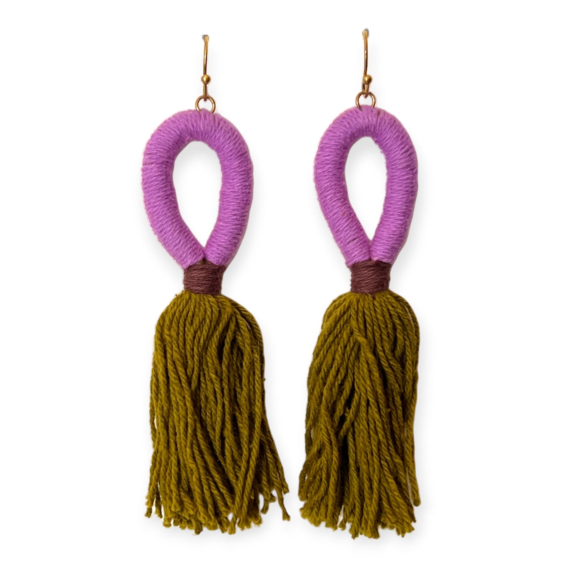 Colorful fabric drop statement earrings for a pop - Sundara Joon