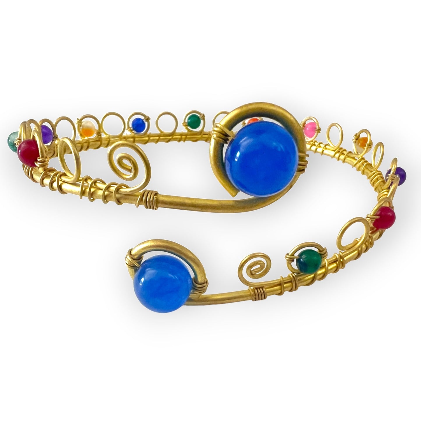 Colorful serpentine gemstone upper armband - Sundara Joon