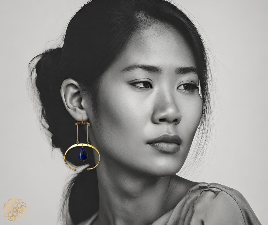 Colorful suspended gemstone statement earrings - Sundara Joon