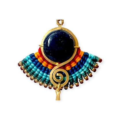 Colorful tribal drop statement earrings - Sundara Joon