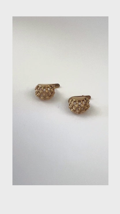 Delicate gold plated silver filigree earrings - Sundara Joon