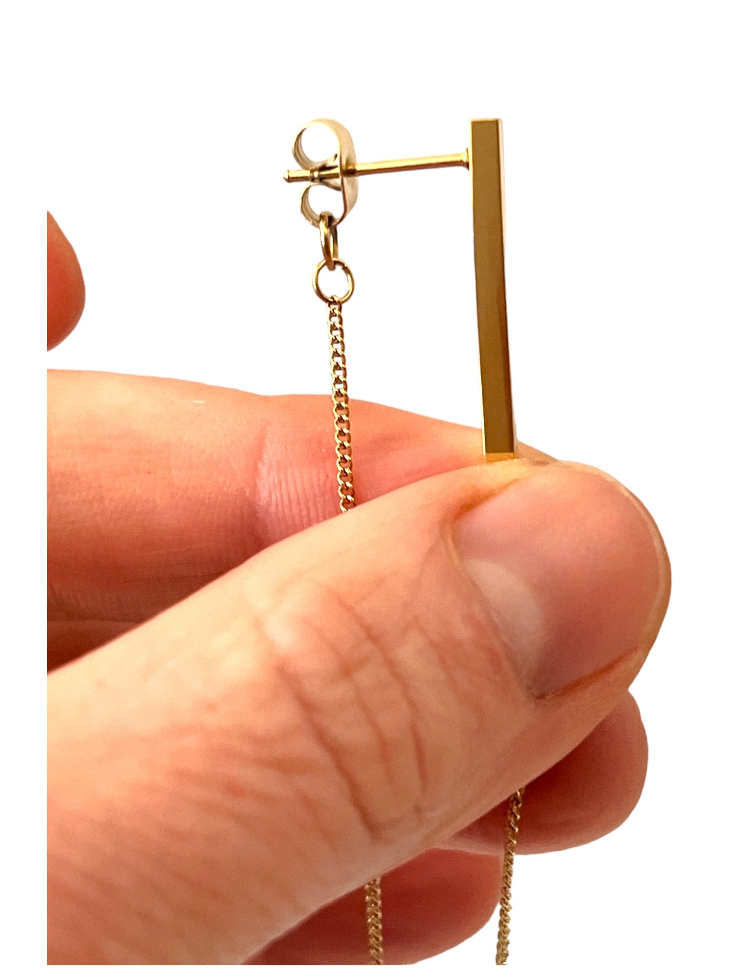 Delicate chained post drop earrings - Sundara Joon