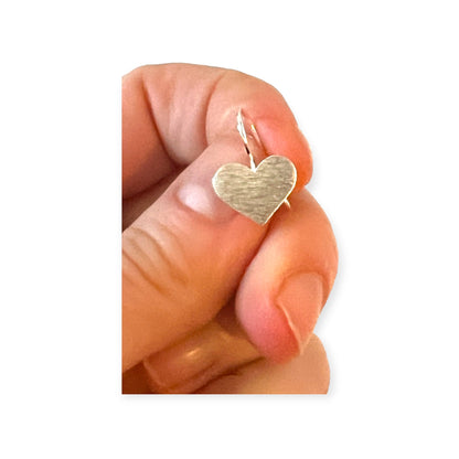 Delicate silver heart drop earrings - Sundara Joon