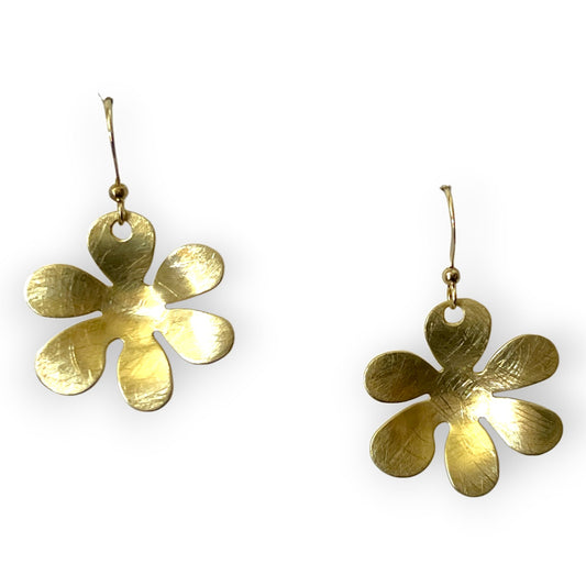 Drop simple flower metal earringsSundara Joon