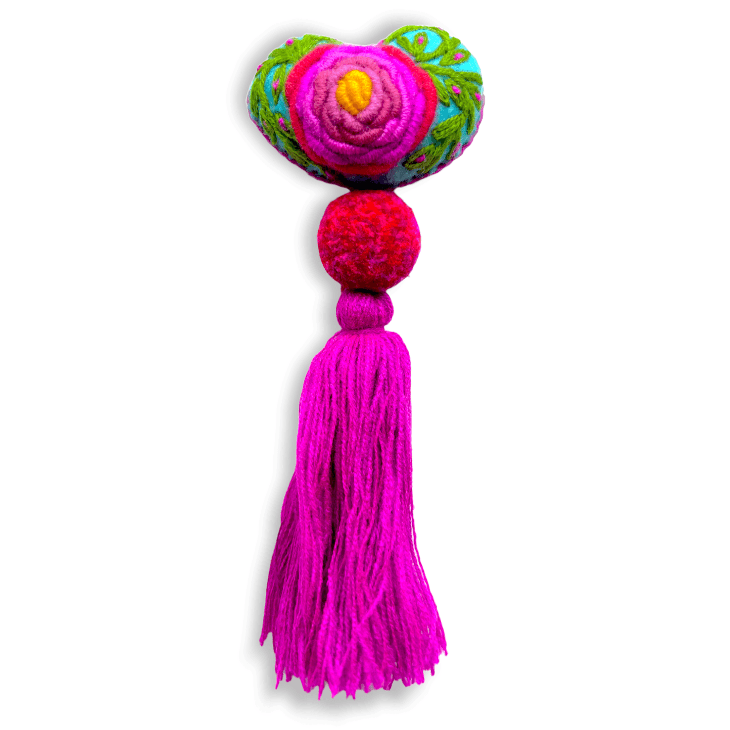 Floral door tassel made of fabric with bold colors - Sundara Joon