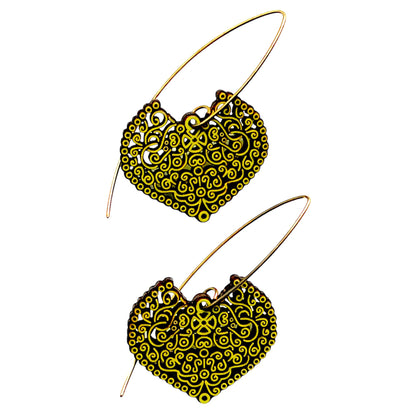 Floral pattern drop earrings - Sundara Joon