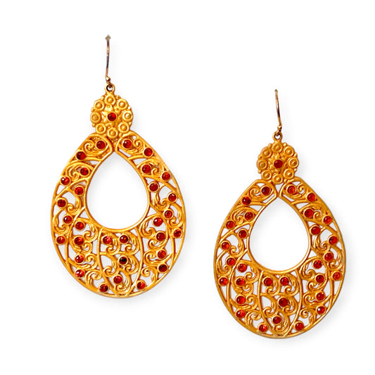 Garnet earrings with flair drop statement earrings - Sundara Joon