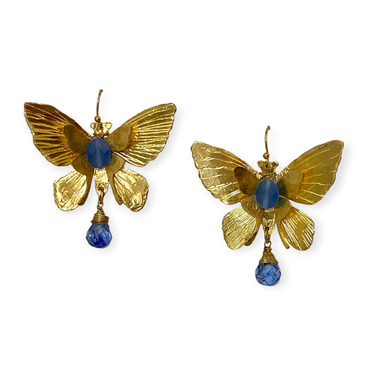 Large gemstone butterfly statement earrings - Sundara Joon
