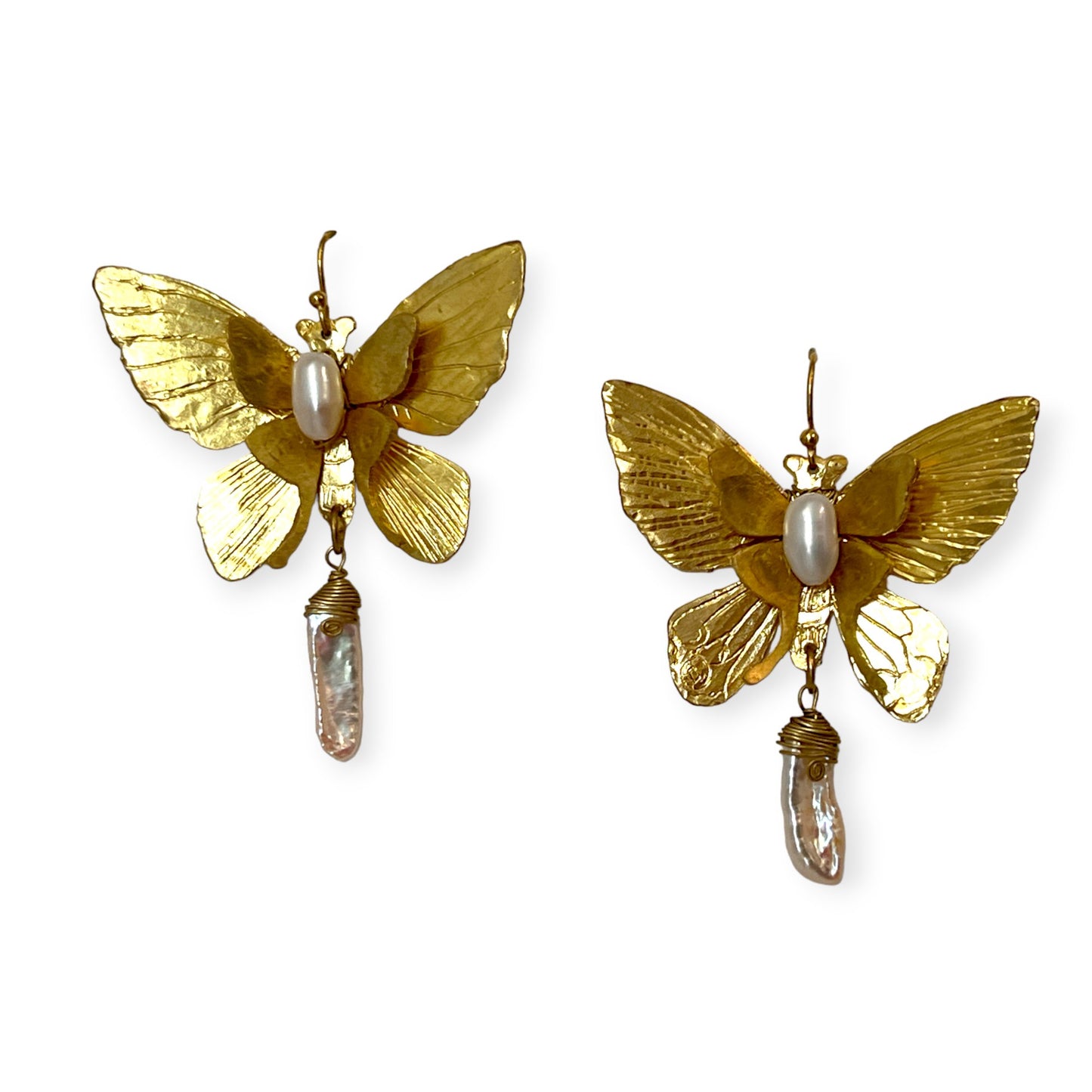Large gemstone butterfly statement earrings - Sundara Joon