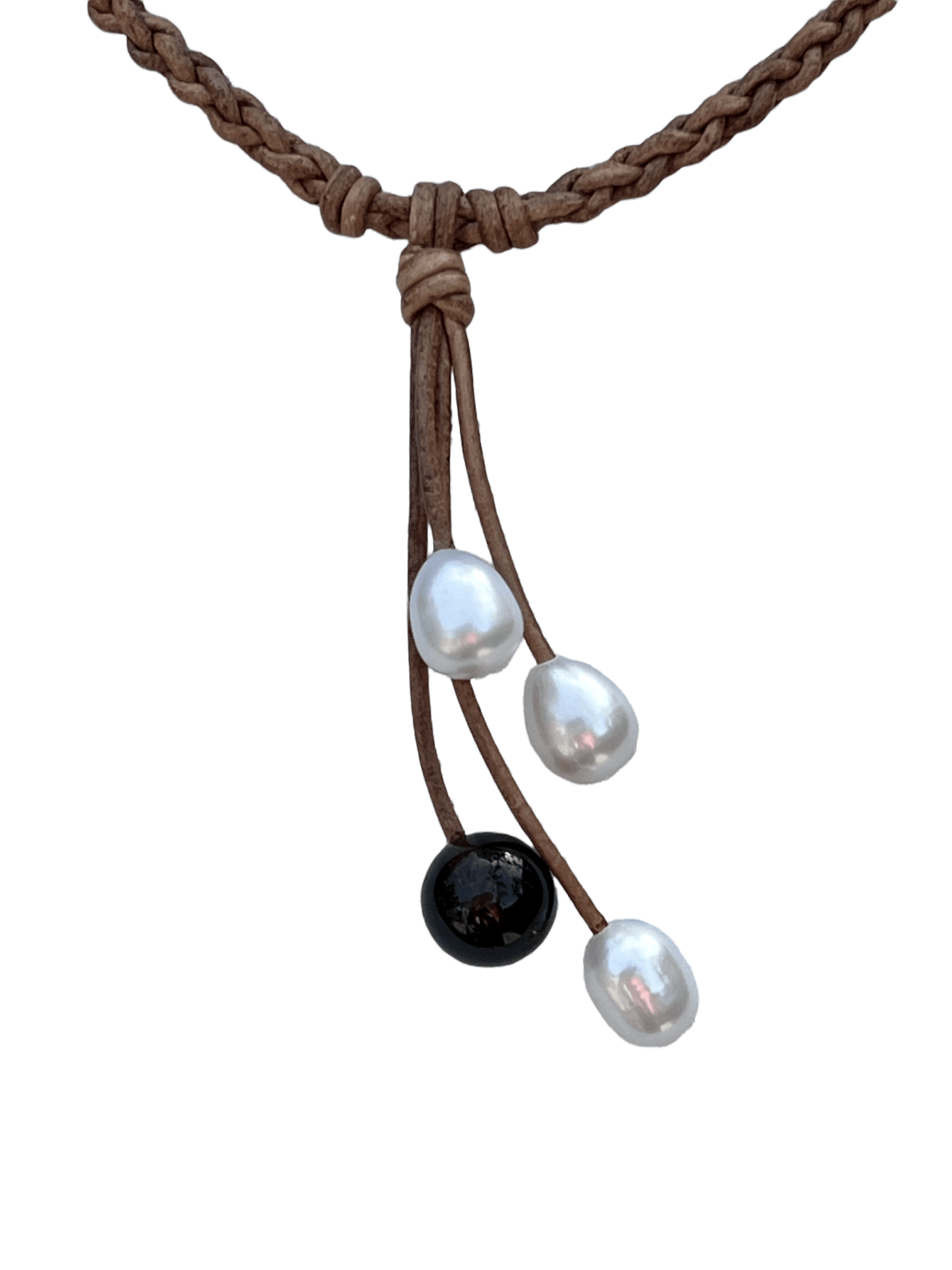 Braiden leather and pearl pendant necklace - Sundara Joon