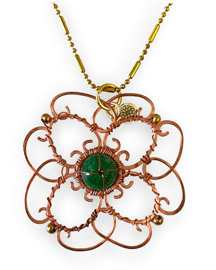 Mandala inspired gemstone pendant necklace - Sundara Joon