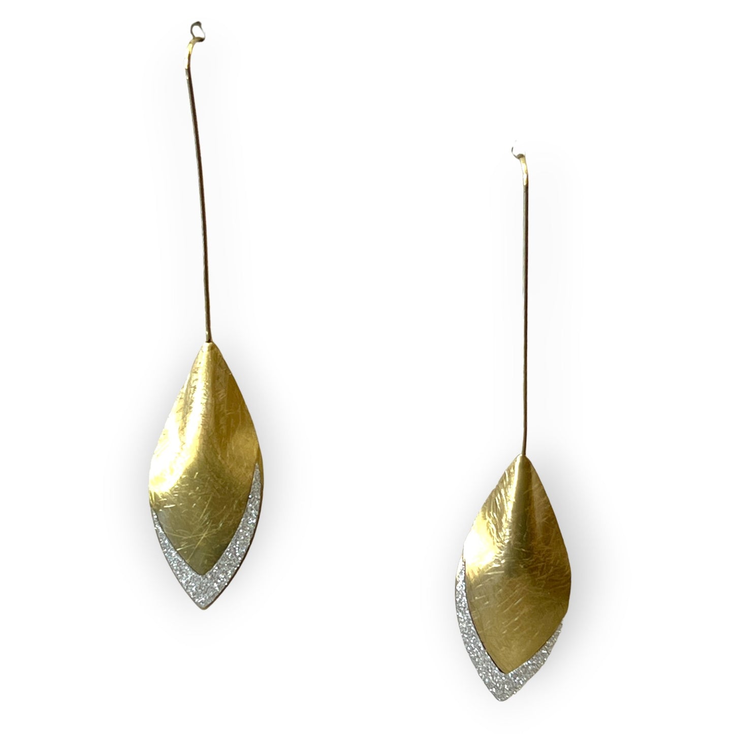 Matted drop metal statement earrings - Sundara Joon