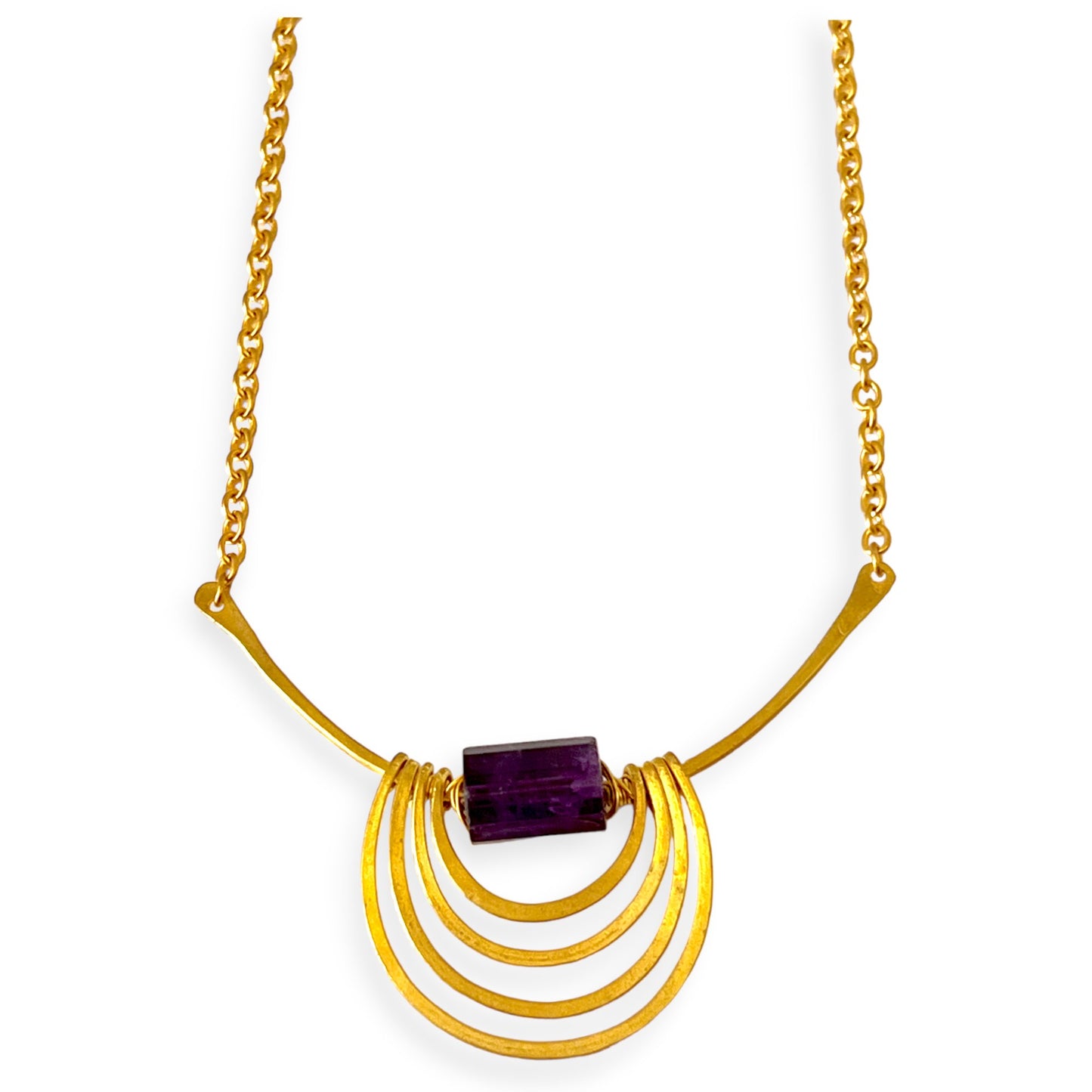 Modern amethyst pendant necklace - Sundara Joon