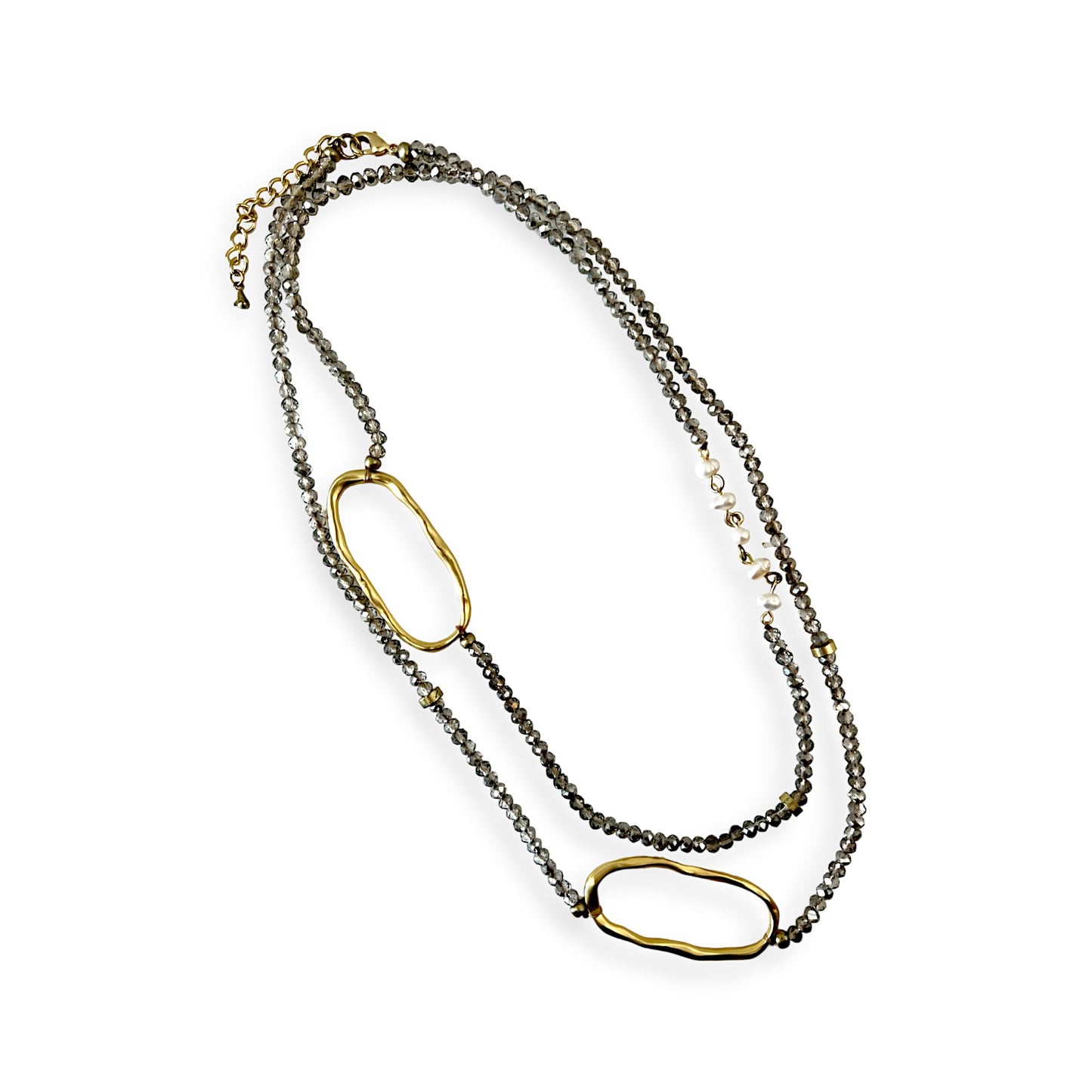 Modern beaded necklace with pearls - Sundara Joon