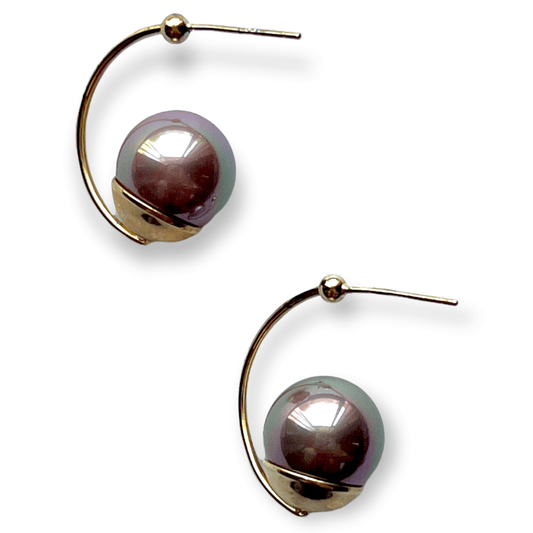 Modern drop pearl earrings in simple stunning design  - Sundara Joon
