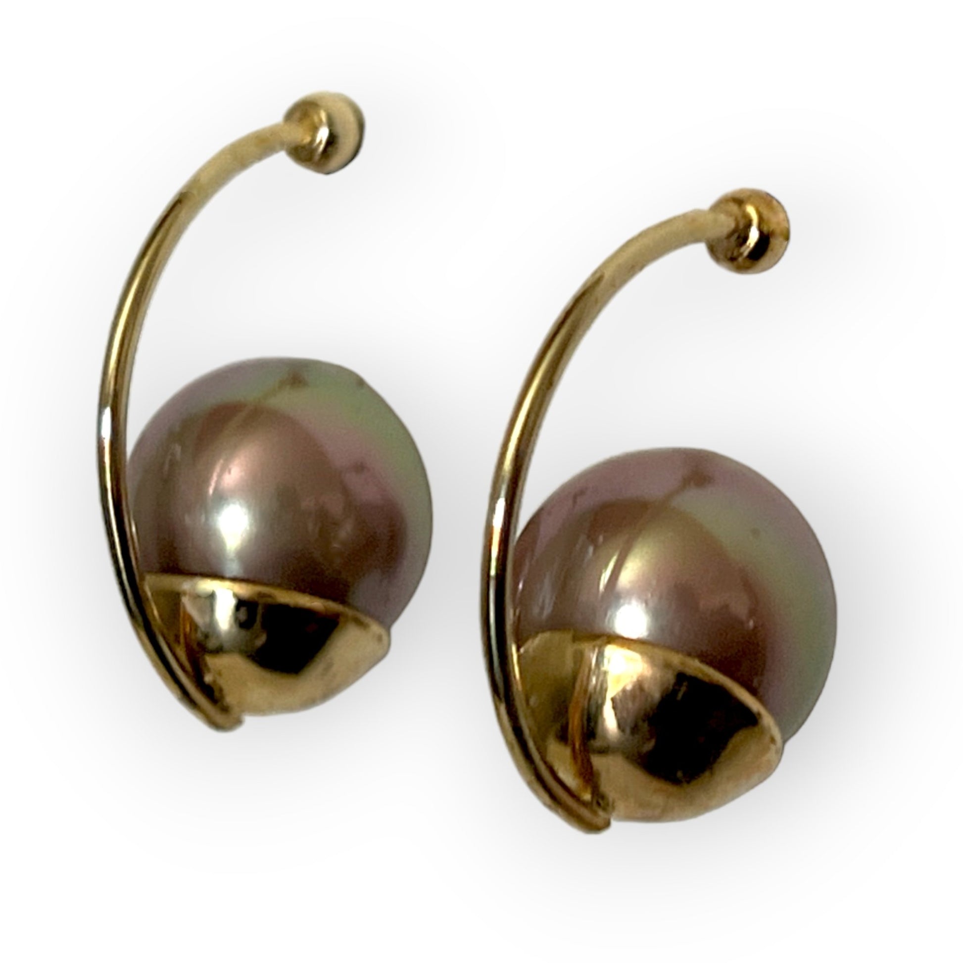 Modern drop pearl earrings in simple stunning design  - Sundara Joon