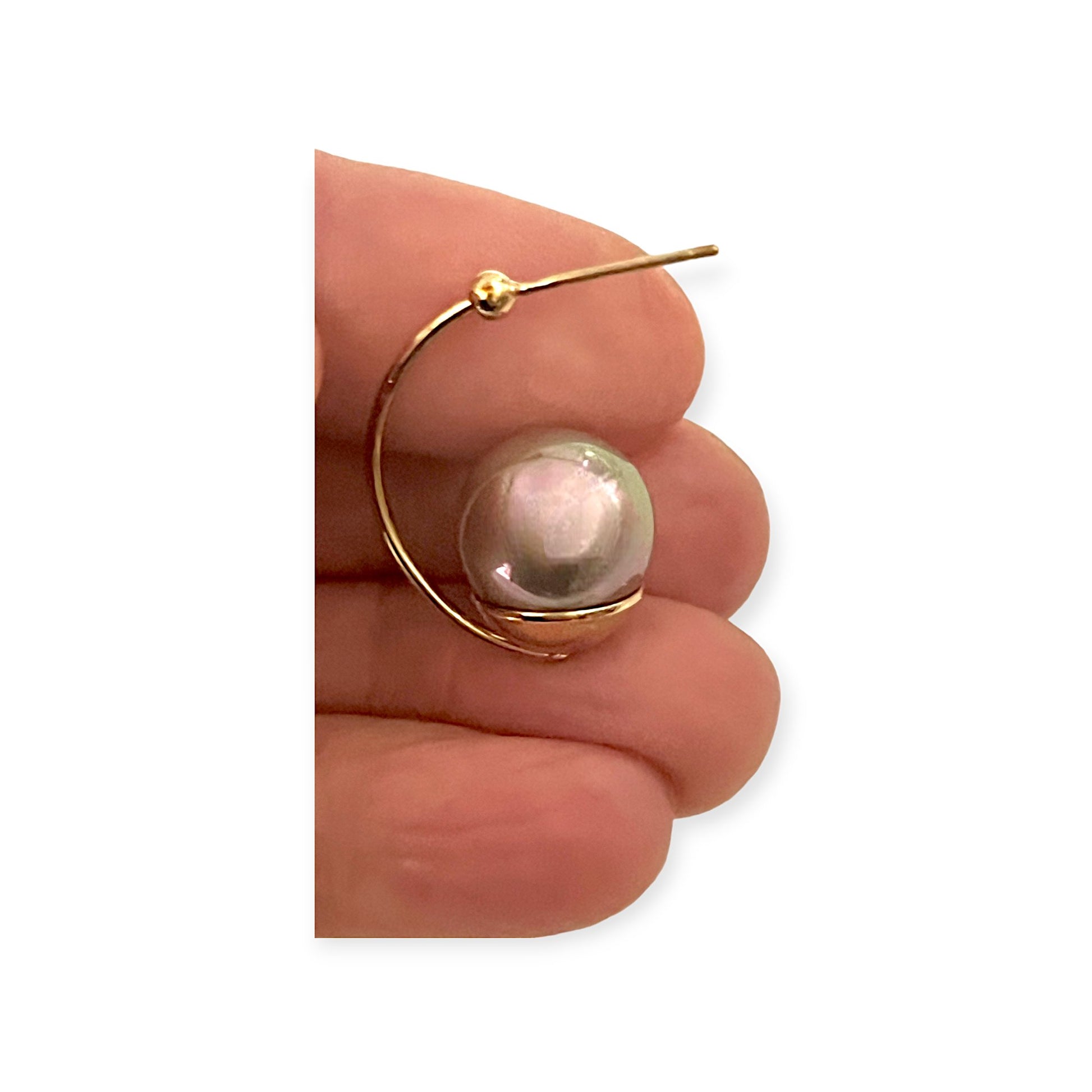 Modern drop pearl earrings - Sundara Joon