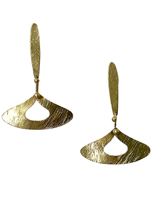 Modern suspended metal drop earrings - Sundara Joon