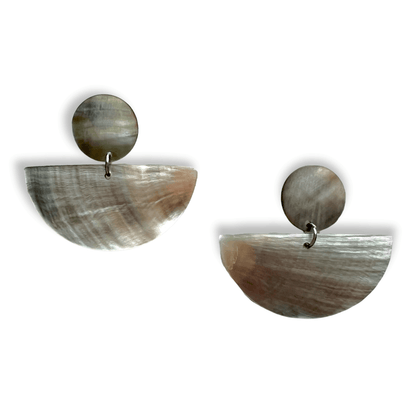 Mother of pearl statement earrings in bold shapes - Sundara Joon