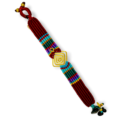Multi-colored tribal bracelet with accent - Sundara Joon