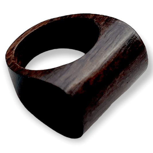 Natural wooden statement ring - Sundara Joon