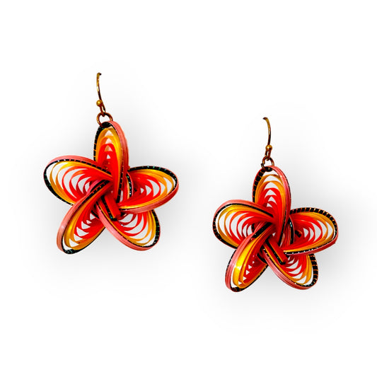 Organic bamboo earrings bursting color and opportunities - Sundara Joon