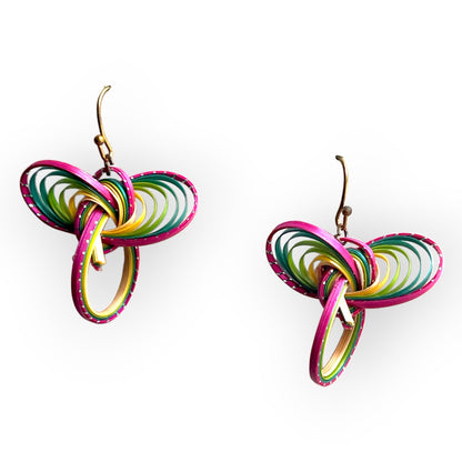 Organic bamboo drop statement earrings that burst with color - Sundara Joon