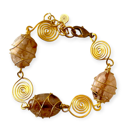 Organic earth tone gemstone bracelet - Sundara Joon