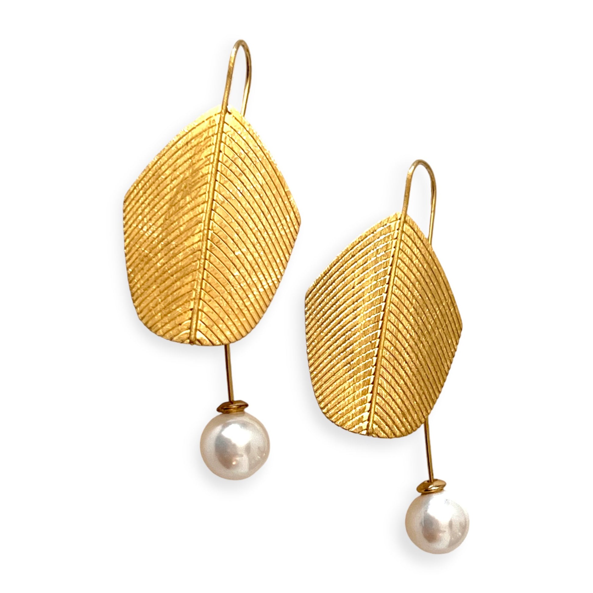 Organic Inspired drop pearl statement earrings - Sundara Joon
