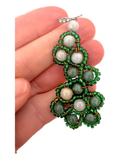 Organic jade drop statement earrings - Sundara Joon