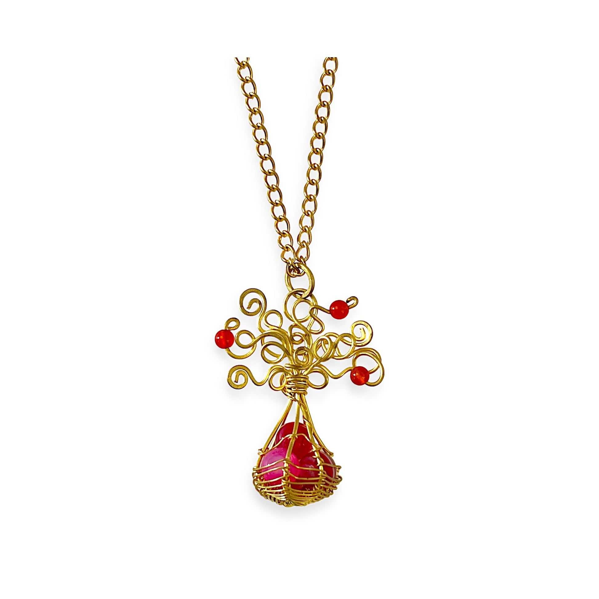 Organic pink cluster pendant necklace - Sundara Joon