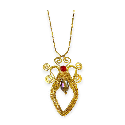 Ornate shield pendant necklace - Sundara Joon