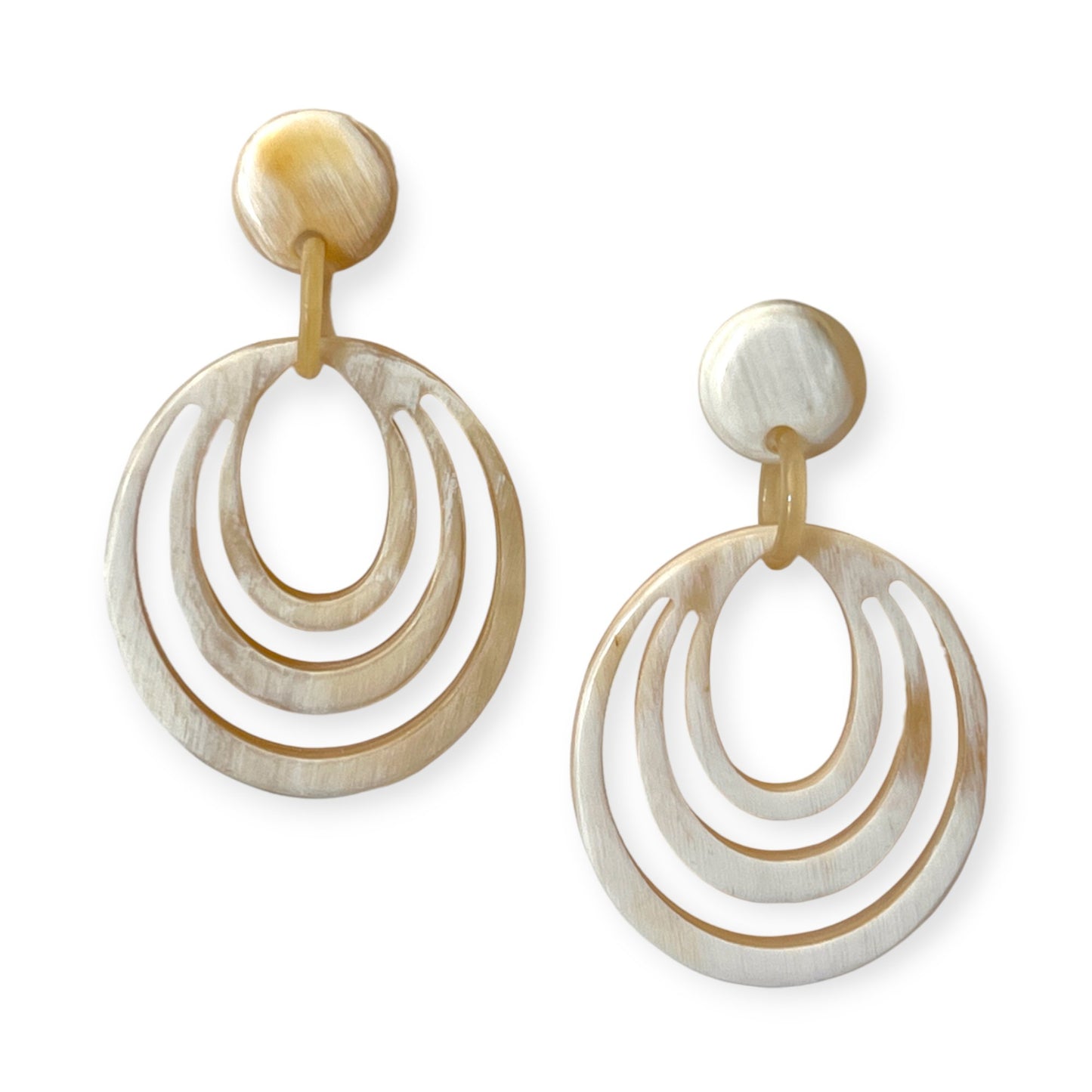 Oval multi-ring drop statement earrings - Sundara Joon