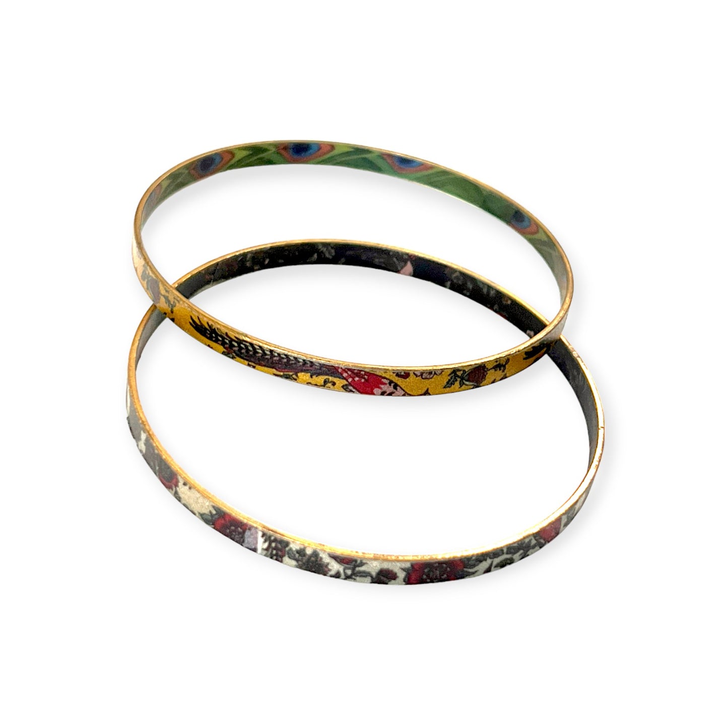 Pair of globally travel inspired bangle bracelets - Sundara Joon