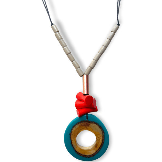 Colorful tribal pendant necklace with a natural twist - Sundara Joon