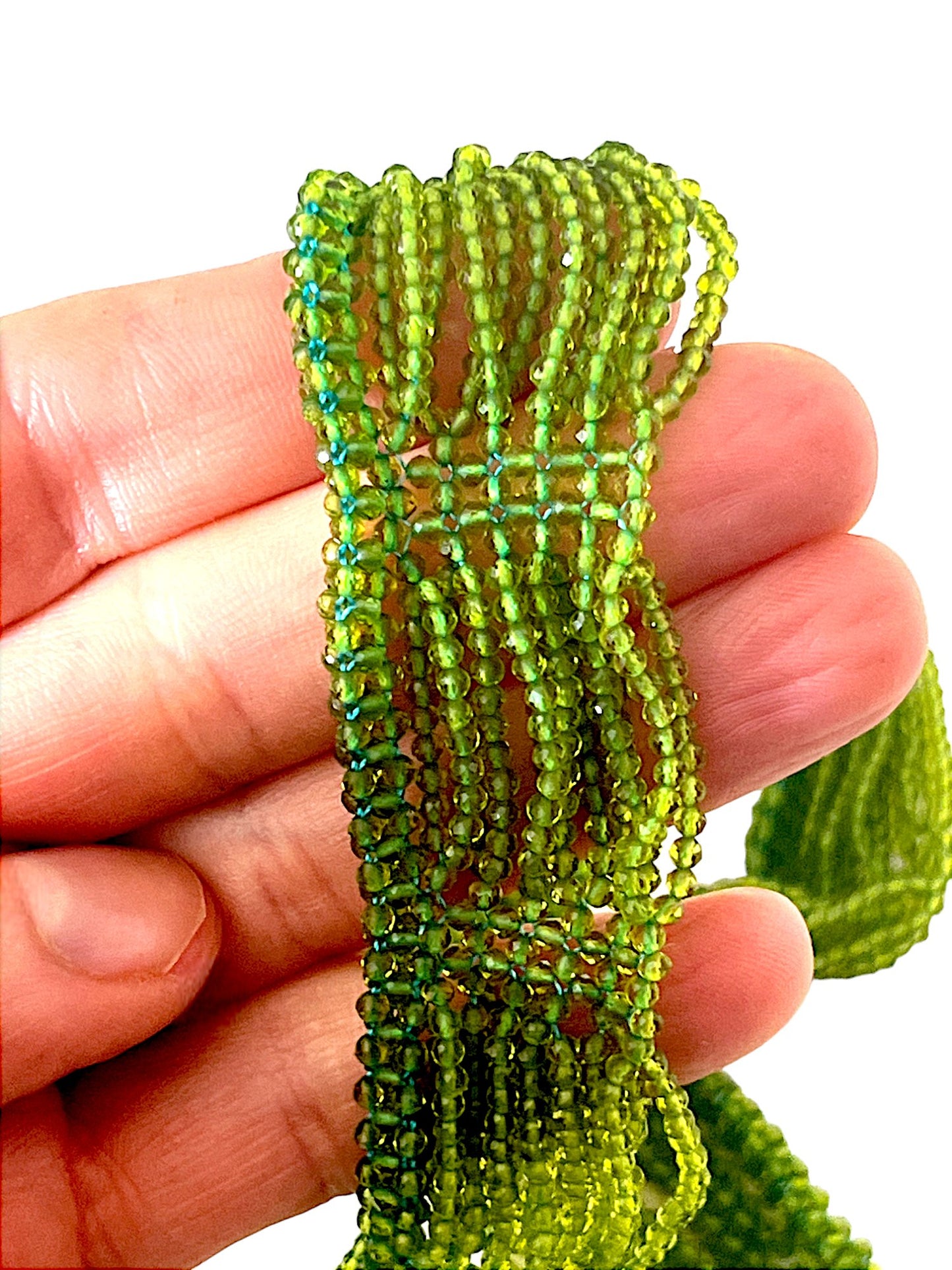Peridot beaded statement necklace in a lovely green - Sundara Joon