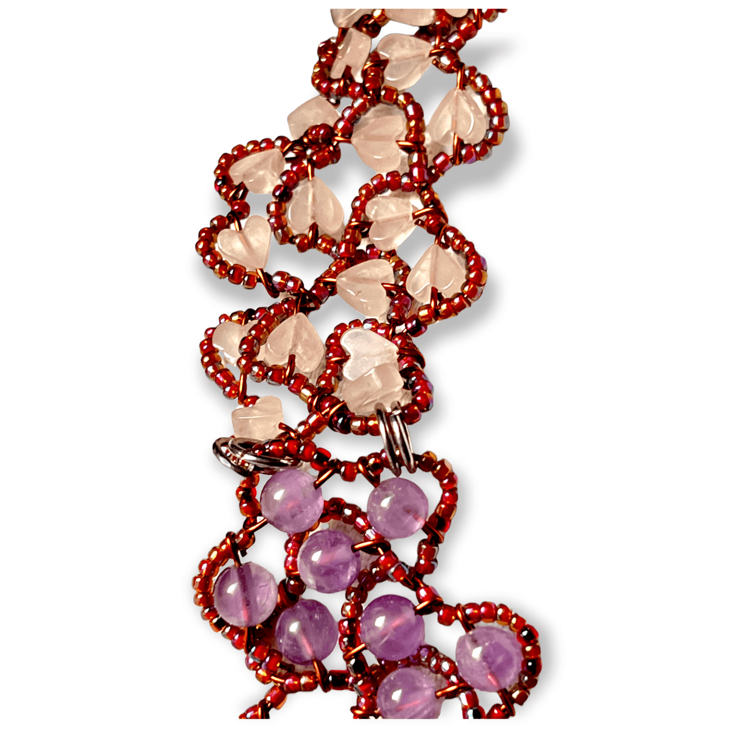 Pink and purple amethyst and quartz choker length necklace - Sundara Joon