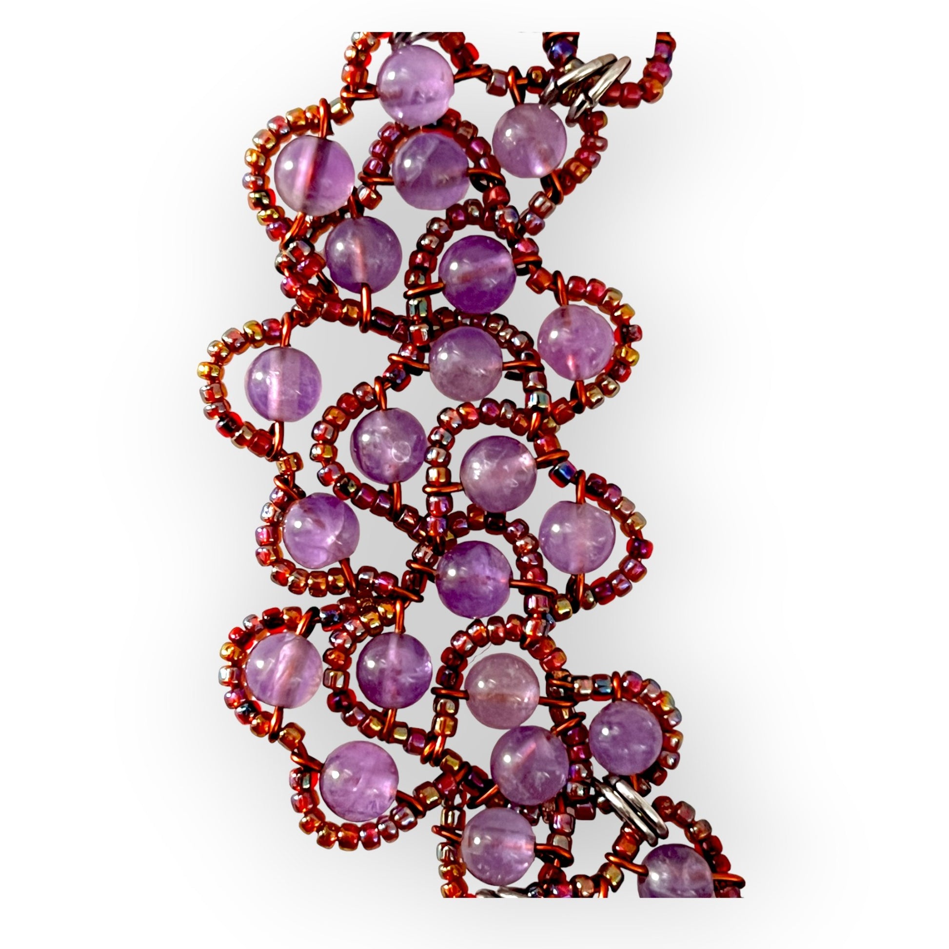 Pink quartz and purple amethyst choker length necklace - Sundara Joon