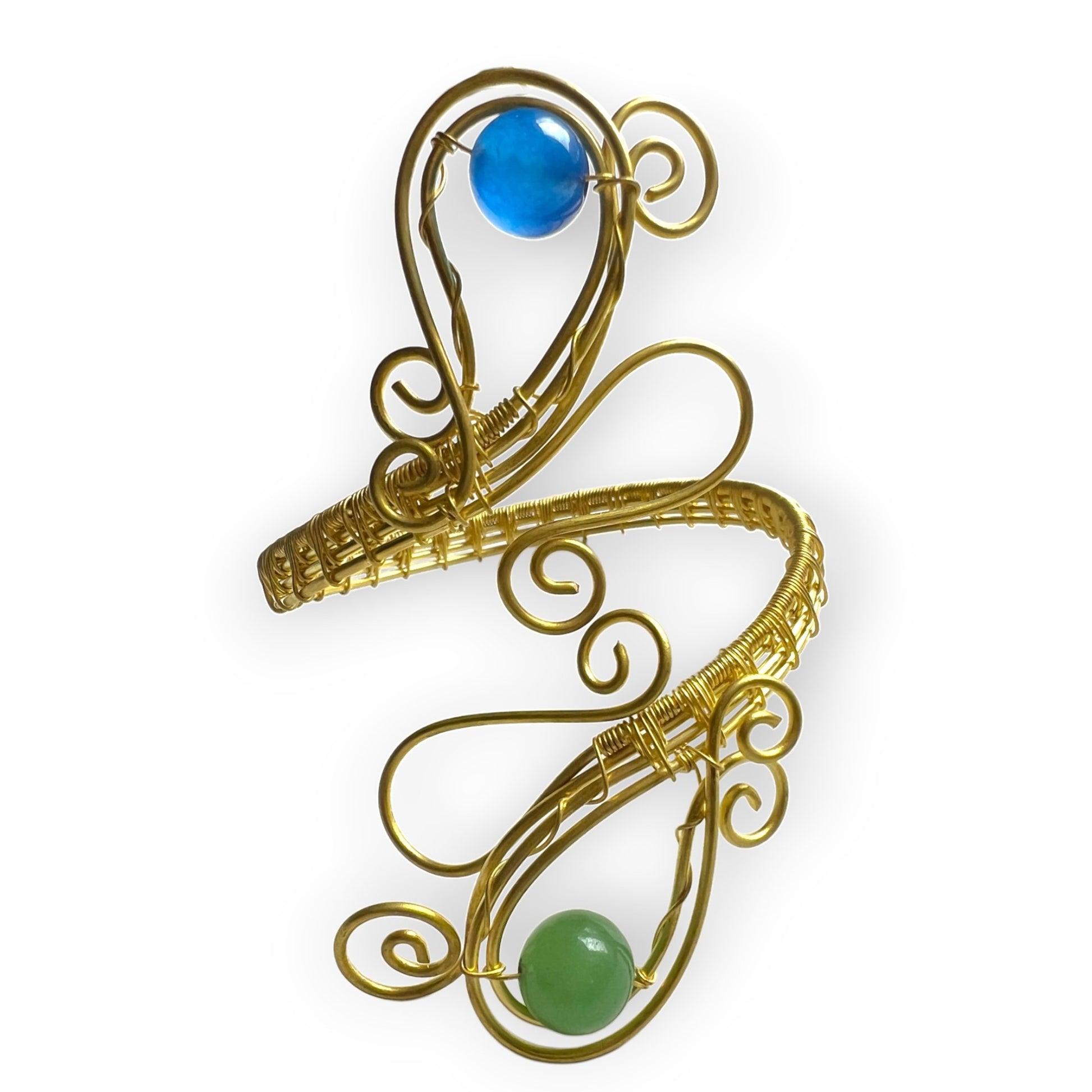 Serpentine woven gemstone cuff bracelet - Sundara Joon